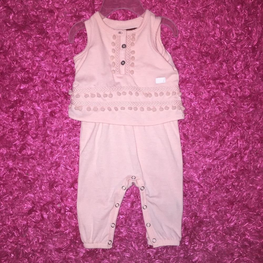 Pink 7 For All Mankind baby jumpsuit